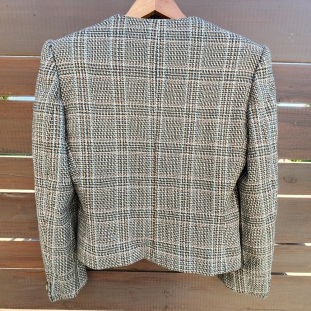 Vintage Evan Picone Wool Plaid Skirt Suit | Jacket & Skirt Sz 4/6 Dark Academia - Picture 11 of 16
